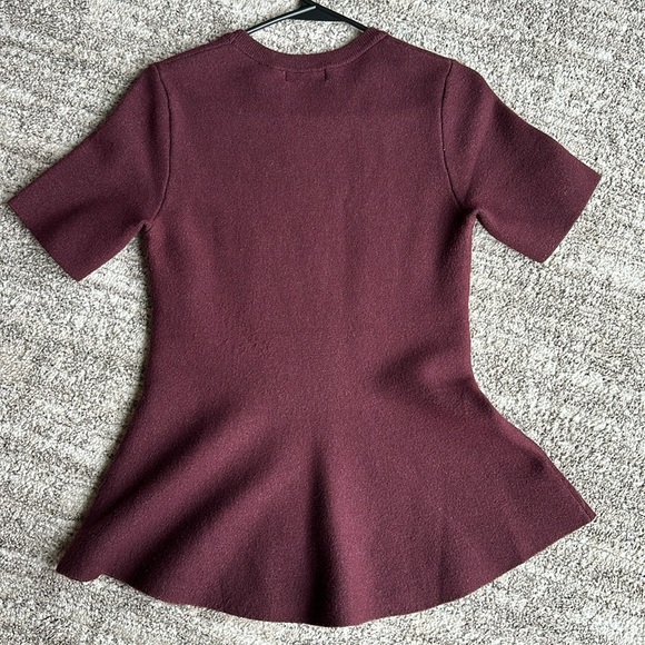 Tahari peplum short sleeve sweater - Picture 5 of 5